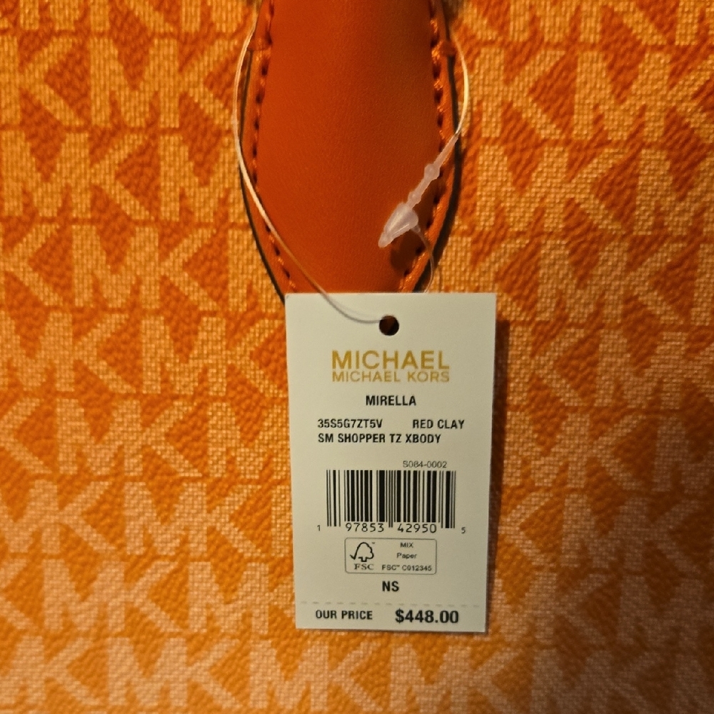 Michael Kors Vibrant Orange Tote 🧡 ✨️ ⭐️ BRAND NEW 🧡 ✨️ - Picture 8 of 10